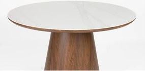 Masă de dining rotundă cu blat din piatră ø 115 cm Almira – White Label