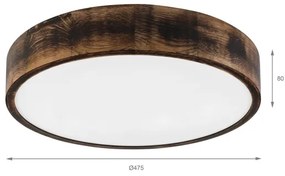 Brilagi - Plafonieră LED CARVALHO SMOKEY 36W/230V, stejar, Ø 47,5 cm