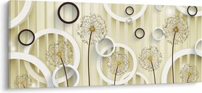 Tablou abstract a păpădiei (120x50 cm)