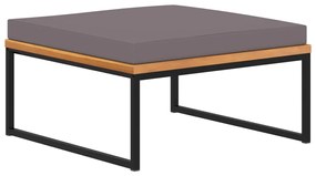 vidaXL Taburet cu pernă gri închis, 66x66x36 cm, lemn masiv acacia