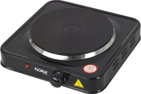 Plita electrica Floria ZLN2806, 22 x 21 x 5 cm, Negru 1 ochi, Putere 1000W,
