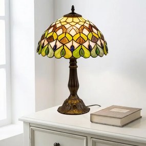 Brilagi - Lampă de masă Tiffany MARGARET, cu vitralii, 1xE27/40W/230V
