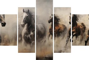 Tablou - Pictură în ulei de cai (150x105 cm)