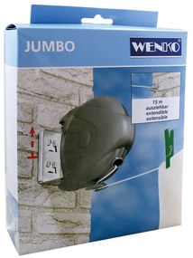Sârmă de rufe extensibilă, Wenko Jumbo, 15 m lungime