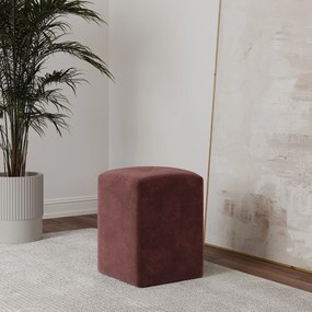 Taburet Tapitat Talin, Mov, Stofa, L 35 x l 35 x H 45 cm