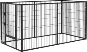 PawHut Parc pentru câini cu 6 panouri Reglabil Gard metalic pentru animale de companie cu cadru din oțel 82,5-150x79x81 cm Negru | Aosom Romania