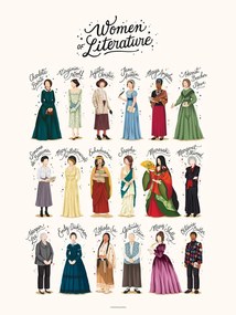 Ilustrație Women of Literature, Nour Tohme