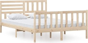 vidaXL Cadru de pat, 140x200 cm, lemn masiv