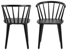 Scaun de dining negru Ida – Actona