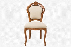 Scaun lemn masiv clasic Briston cu Spătar Tapițat, 48 × 59 × 108 cm