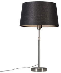 Lampă de masă din oțel cu abajur negru 35 cm reglabil - Parte