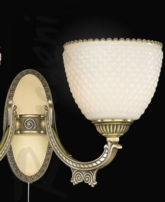 Aplica clasica din alama cu 2 brate design italian 7055