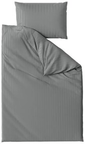 Lenjerie de pat din microfibra hoteliera JASMINE PURE gri - dunga 2 cm, buzunar hotelier Dimensiune lenjerie de pat: 70 x 90 cm | 140 x 200 cm