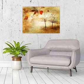 Tablou pe sticlă - Dispoziție de toamnă (70x50 cm)