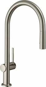 Baterie bucatarie cu dus extractibil Hansgrohe Talis M54 210 cu 2 jeturi finisaj otel inoxidabil cu sBox