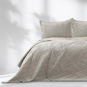 Cuvertură grej matlasată din catifea 170x210 cm Laila – Restilo