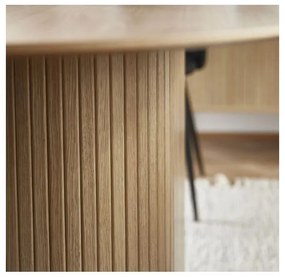 Masă de dining cu blat cu aspect de lemn de stejar 95x180 cm Nola – Unique Furniture