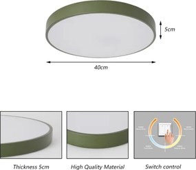 Brilagi - Plafonieră LED POOL LED/48W/230V 3000/4000/6000K 40 cm verde