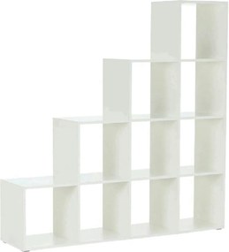 Biblioteca NORAH, alb, PAL melaminat, 139x33x144 cm