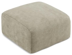 Taburet bej cu tapițerie din chenille Leila – Makamii