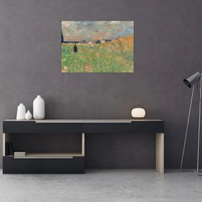 Tablou pe sticlă - Georges Seurat, A Summer Landscape, reproducere (70x50 cm)