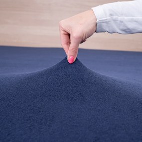 Cearșaf de pat 4Home din frotir, albastru, 90 x 200 cm, 90 x 200 cm