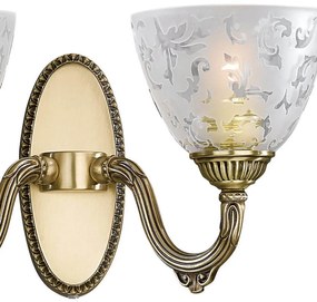 Aplica de perete din alama 2 brate design italian 6252