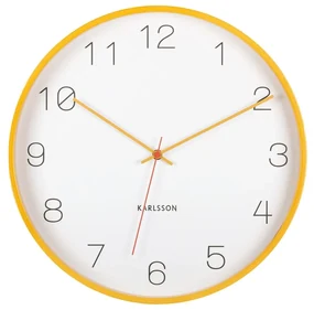Ceas de perete Karlsson 5926YE de design 40 cm ,galben