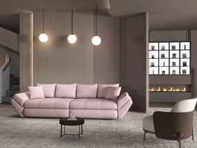 Canapea extensibilă dumonde cu ladă de depozitare si sezut confortabil din spuma high-density, Loana Enjoy Roz 300x100 cm