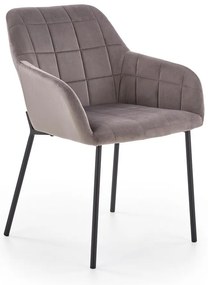 Scaun de bucaterie Davos, gri/negru