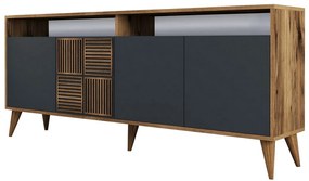 Dulap Milan 2 Walnut and Anthracite