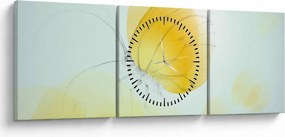 Tablou - Fluturele galben (cu ceas) (90x30 cm)