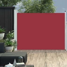 Copertina laterala retractabila de terasa, rosu, 140 x 500 cm Rosu, 140 x 500 cm