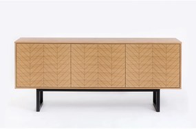 Comodă în decor de lemn de stejar Woodman Camden Herringbone, 175 x 75 cm