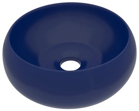 Chiuveta baie lux albastru inchis mat 40x15 cm ceramica rotund matte dark blue