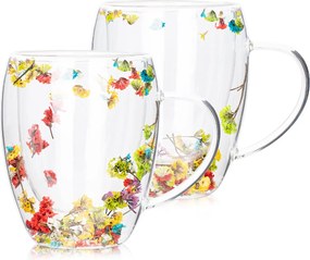 Pahare termo 4Home Flowers Hot&Cool 350 ml, 2 buc.