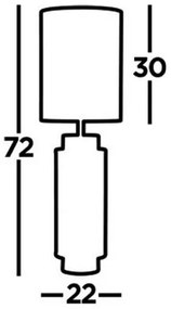 Lampă de masă FLASK 1xE27/60W/230V albastră Searchlight EU59041BK