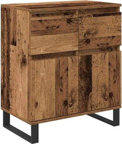 vidaXL Bufet Lemn Vechi 60 x 35 x 70 cm Lemn Ingineresc și Fier