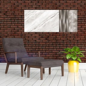 Tablou - Marmură cu linii argintii (120x50 cm)