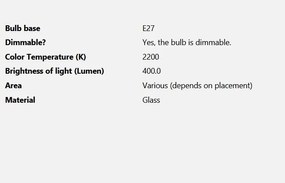 Bec decorativ Spiral E27 G125 Dimabil
