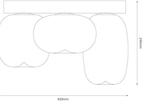 Plafonieră LED VASO LED/12W/230V d. 42 cm negru/fumuriu