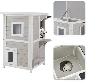 Cusca pisica cu 2 nivele