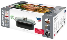 Elo 82840 Basic Tigaie cu capac din sticlă șimâner aromatic Raffinesse 40 x 26 cm