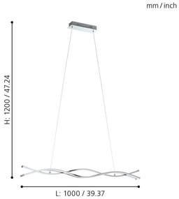 Eglo 96102 - LED Lustra LASANA 2 3xLED/13W/230V