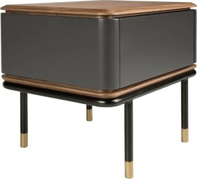 Noptiera deosebita design LUX Dark Grey-Walnut