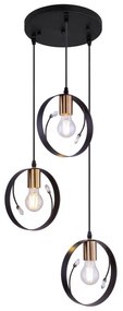 Lustra suspendata design modern VIGO negru 15346-3 GL