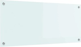 vidaXL Panou de bucătărie Alb 90 x 40 cm sticlă securizată