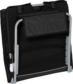 Outsunny Set de 2 Șezlonguri de Plajă cu umplutură - Plute de Plajă - preșuri de Plajă - Spătar reglabil Multi-Poziții - Sac de Transport Inclus - oțel Poliester PE Negru | Aosom Romania