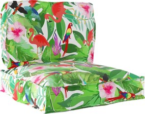 vidaXL Set de perne pentru palet Floral 2 pcs Jungla tropicală