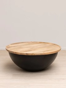 Masuta de cafea, rotunda, din lemn de mango, Sfera